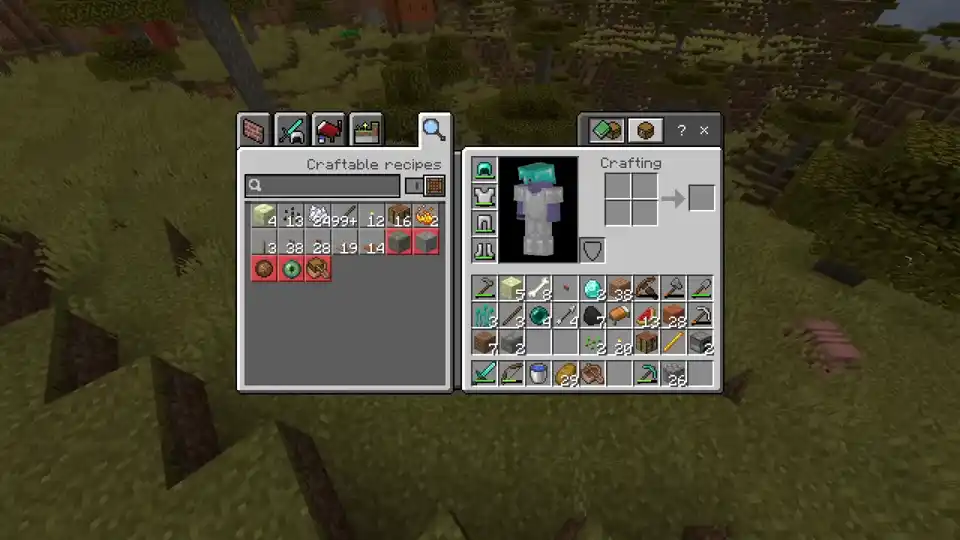 Verity reacting to lava in Bedrock