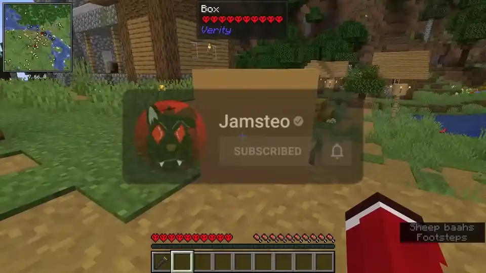 Verity appearing from The Box in Jamsteo's Minecraft world