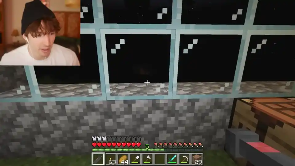 Flamingo alone in his house, Verity gone dark